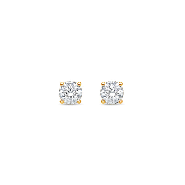 Solitaire Diamond Stud Earrings (GIA, 0.70 Carat Total, Round)