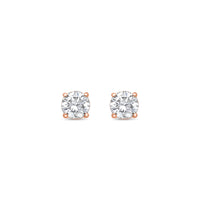 Solitaire Diamond Stud Earrings (GIA, 1.00 Carat Total, Round)