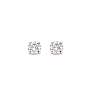 Solitaire Diamond Stud Earrings (GIA, 1.00 Carat Total, Round)