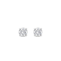 Solitaire Diamond Stud Earrings (GIA, 1.00 Carat Total, Round)