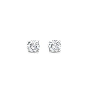 Solitaire Diamond Stud Earrings (GIA, 1.00 Carat Total, Round)