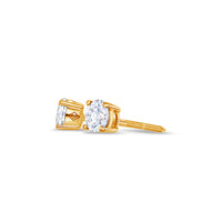 Solitaire Diamond Stud Earrings (GIA, 1.00 Carat Total, Round)