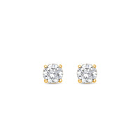 Solitaire Diamond Stud Earrings (GIA, 1.00 Carat Total, Round)