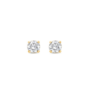 Solitaire Diamond Stud Earrings (GIA, 1.00 Carat Total, Round)