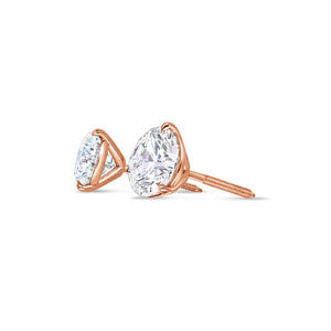 Solitaire Diamond Stud Earrings - (GIA, 4.00 Carat Total, Round)