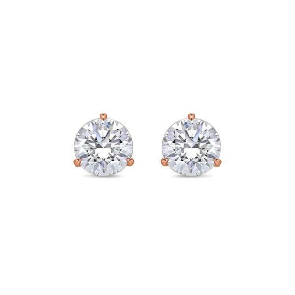 Solitaire Diamond Stud Earrings - (GIA, 4.00 Carat Total, Round)