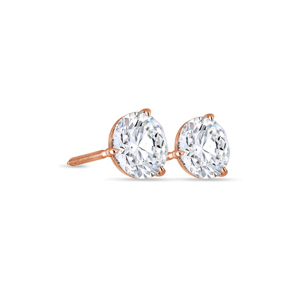 Solitaire Diamond Stud Earrings - (GIA, 4.00 Carat Total, Round)