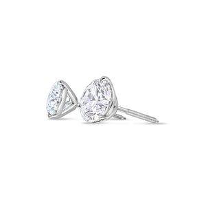 Solitaire Diamond Stud Earrings - (GIA, 4.00 Carat Total, Round)
