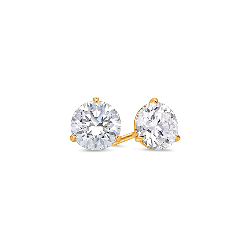 Solitaire Diamond Stud Earrings - (GIA, 4.00 Carat Total, Round)
