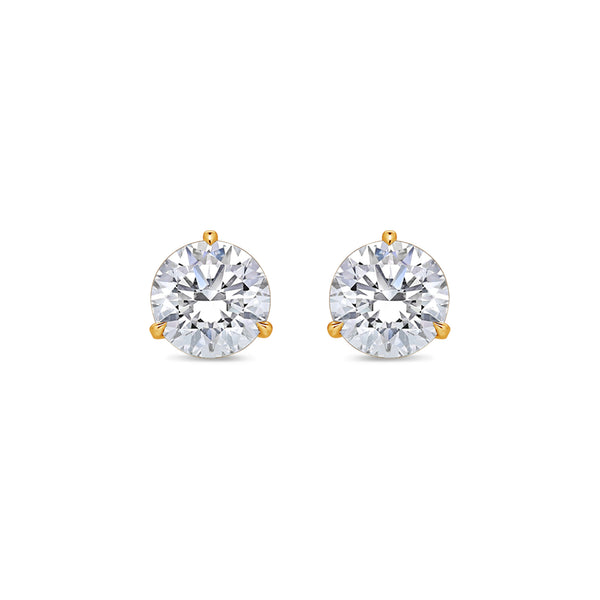Solitaire Diamond Stud Earrings - (GIA, 4.00 Carat Total, Round)