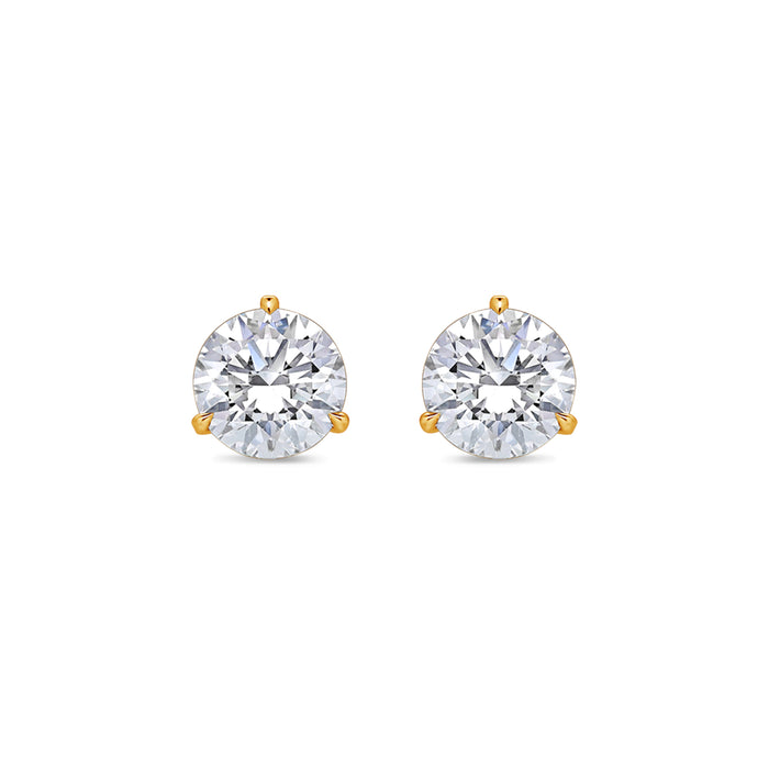 Solitaire Diamond Stud Earrings - (GIA, 4.00 Carat Total, Round)