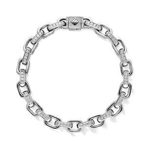 Bracelets - Diamond Odin Link Bracelet (8mm) - ifandco.com