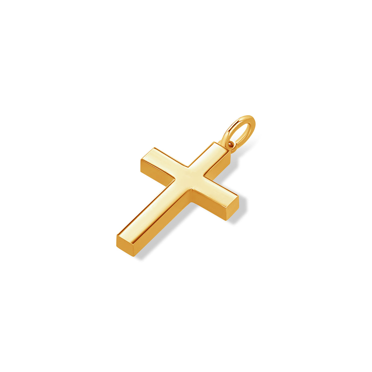 Simple Gold Cross Necklace Micro Tori Cross IF - Main Image
