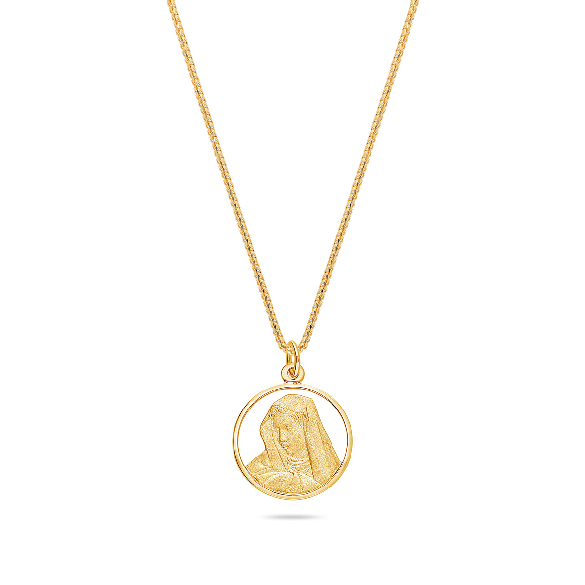Micro Virgin Mary Medallion