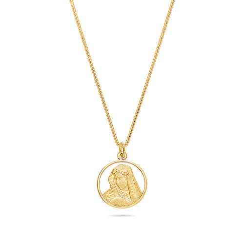 Micro Virgin Mary Medallion