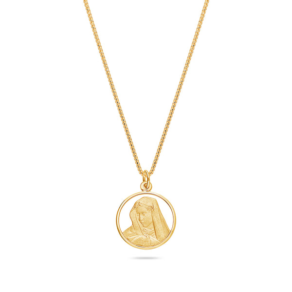 Micro Virgin Mary Medallion