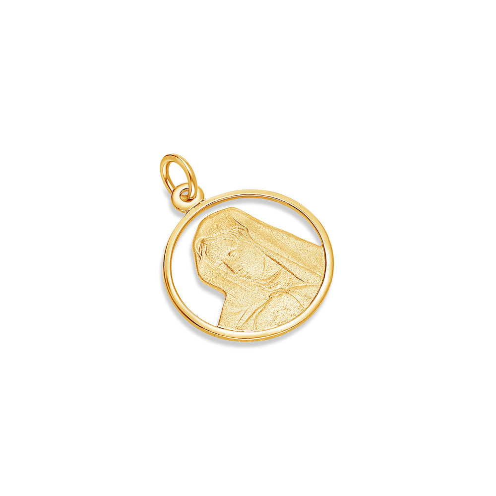 Micro Virgin Mary Medallion