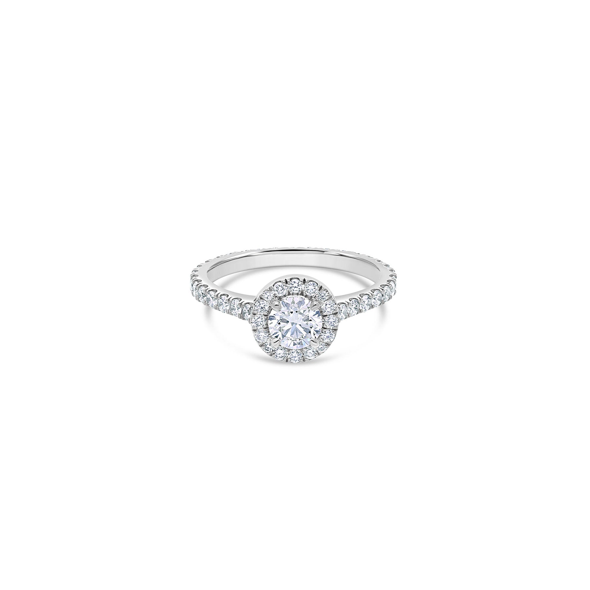 Elle Halo Engagement Ring (GIA Round 0.50ct)