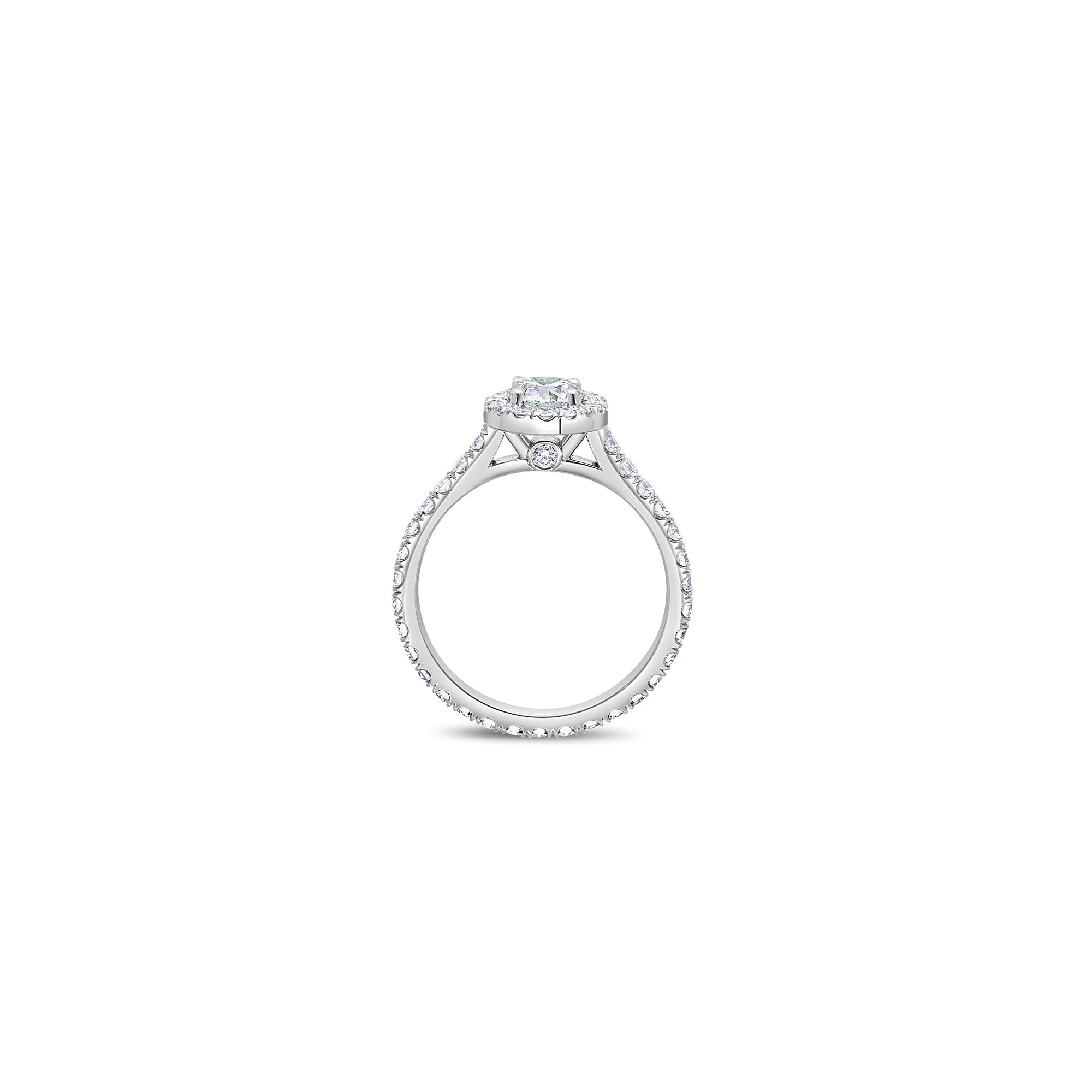 Elle Halo Engagement Ring (GIA Round 0.50ct)