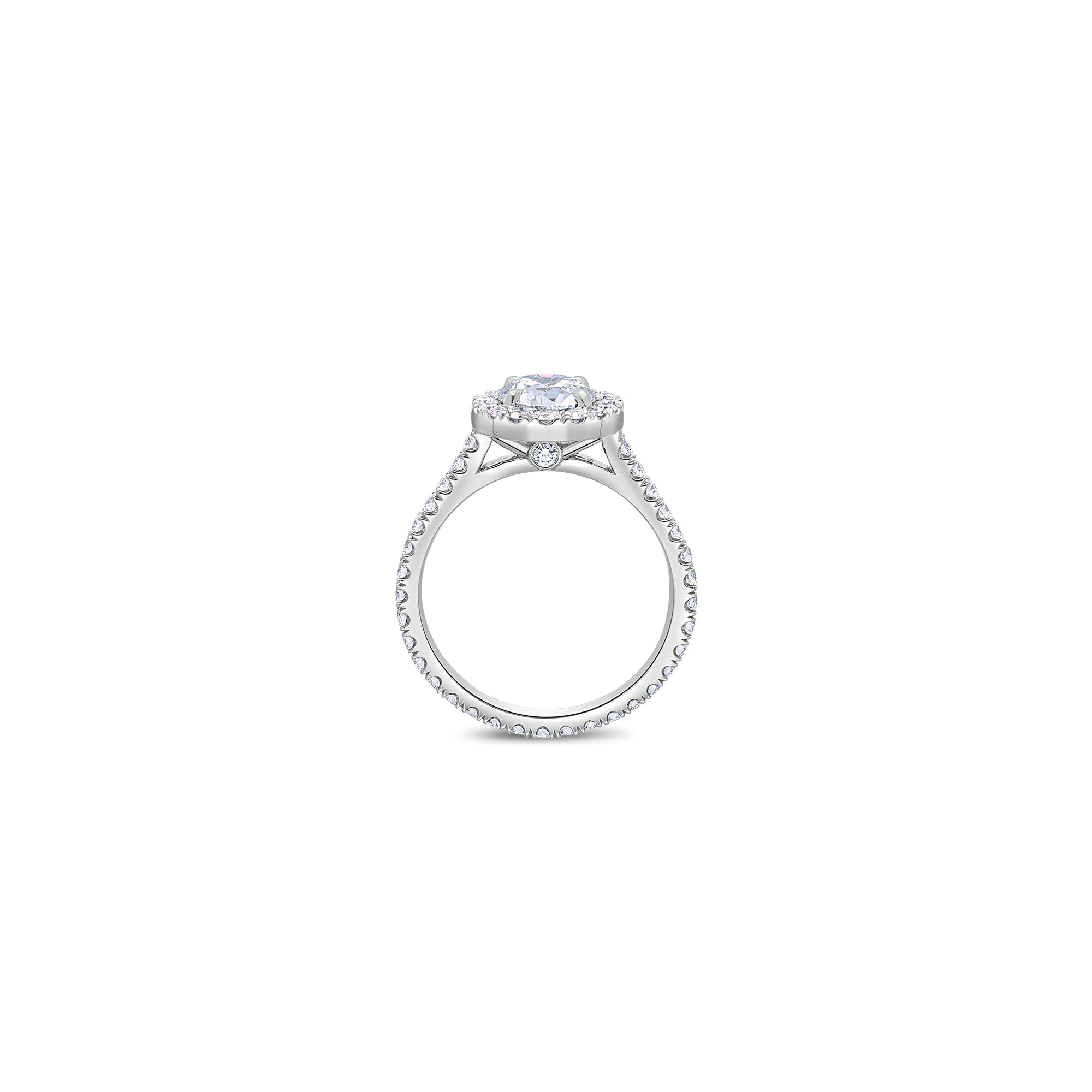 Elle Halo Engagement Ring (GIA Round 1.00ct)