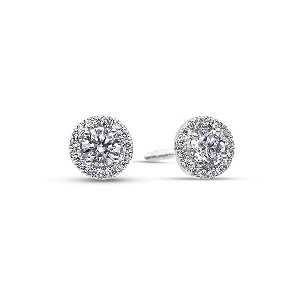 Elle Diamond Stud Earrings (GIA Round, 1.20 Carat Total)