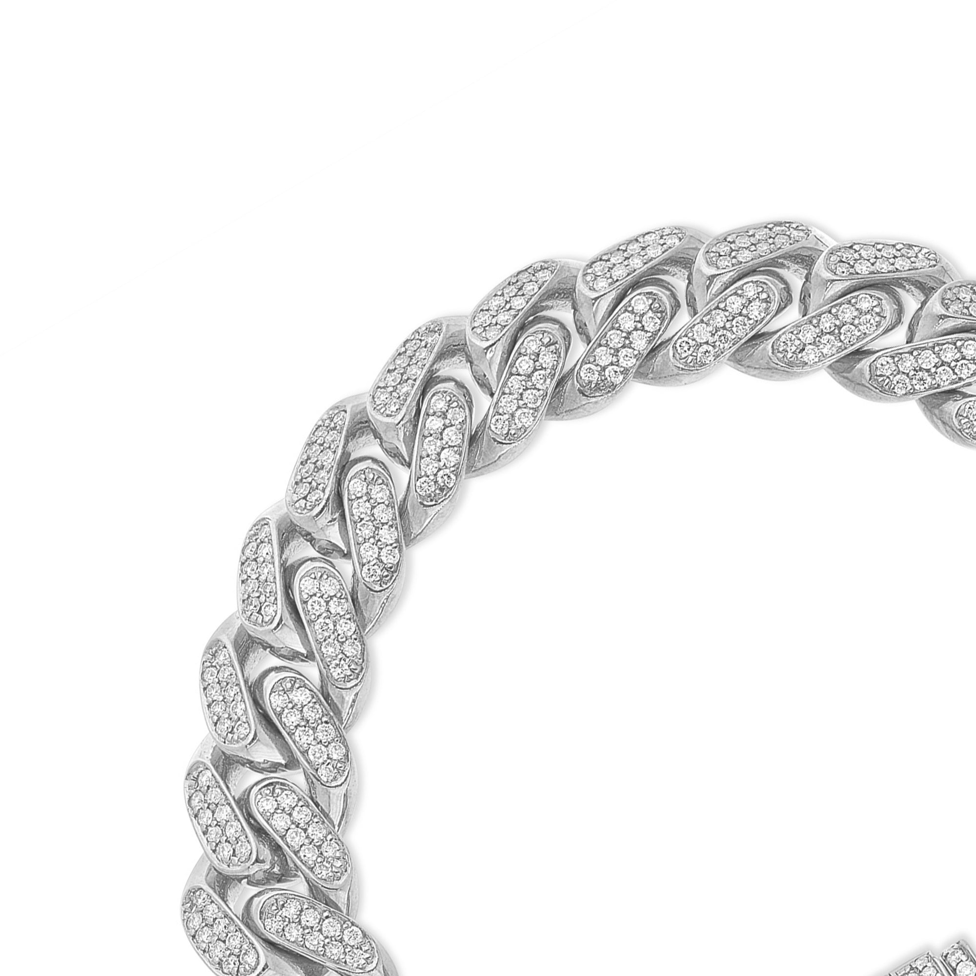 Diamond Cuban Link Bracelet (11mm, Diamond Clasp)