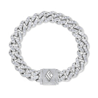 Diamond Cuban Link Bracelet (11mm, Diamond Clasp, Oversized)