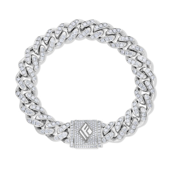 Diamond Cuban Link Bracelet (11mm, Diamond Clasp, Oversized)