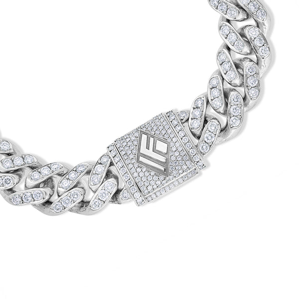 Diamond Cuban Link Bracelet (11mm, Diamond Clasp, Oversized)