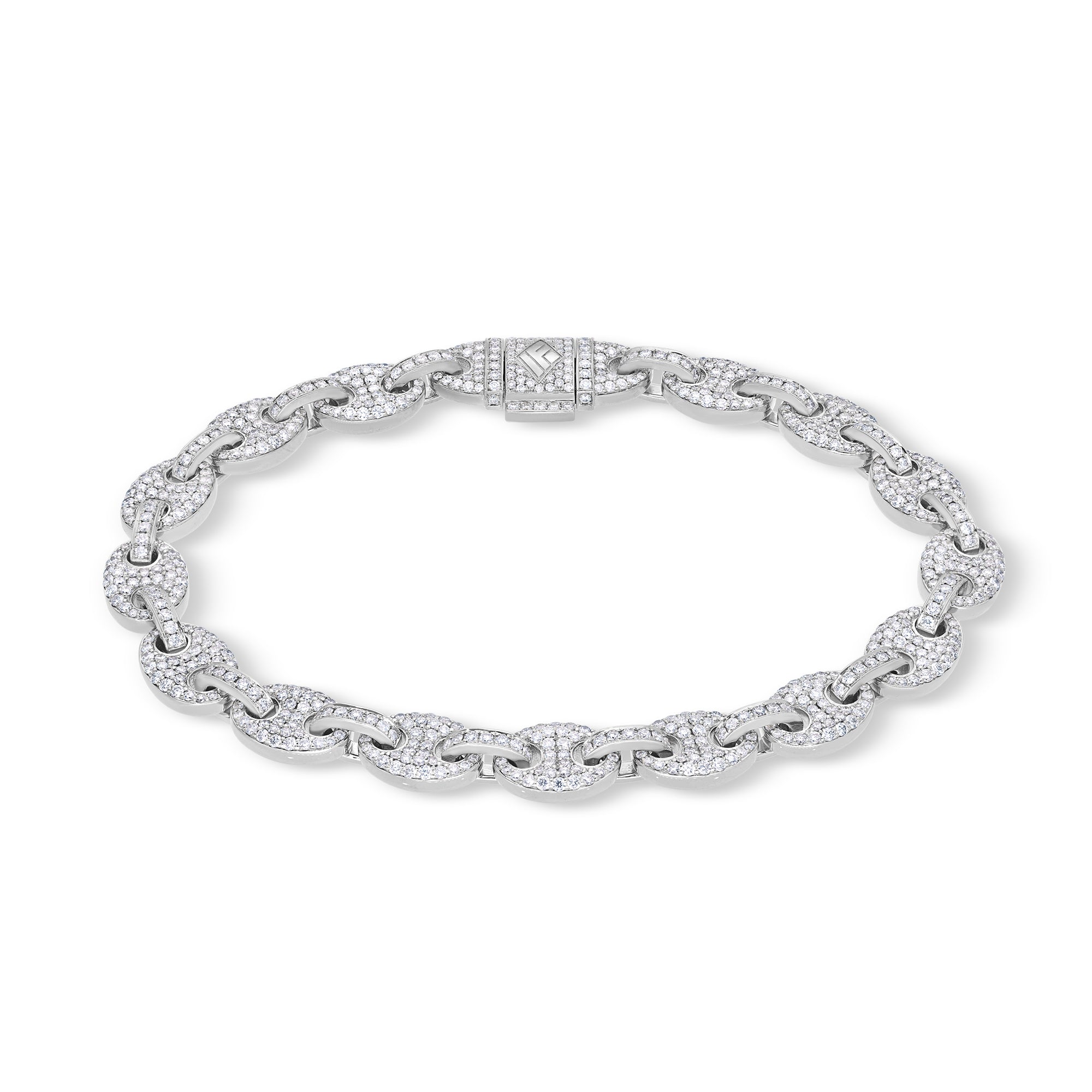 Diamond Ocean Link Bracelet (7mm)