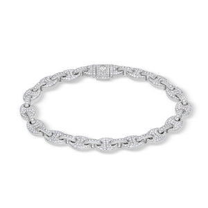 Diamond Ocean Link Bracelet (7mm)