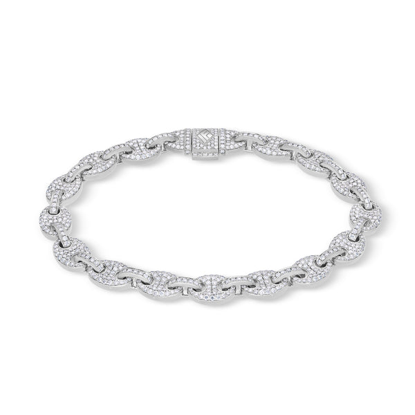 Diamond Ocean Link Bracelet (7mm)