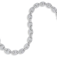 Diamond Ocean Link Bracelet (7mm)