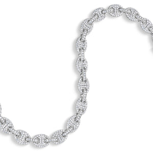 Diamond Ocean Link Bracelet (7mm)