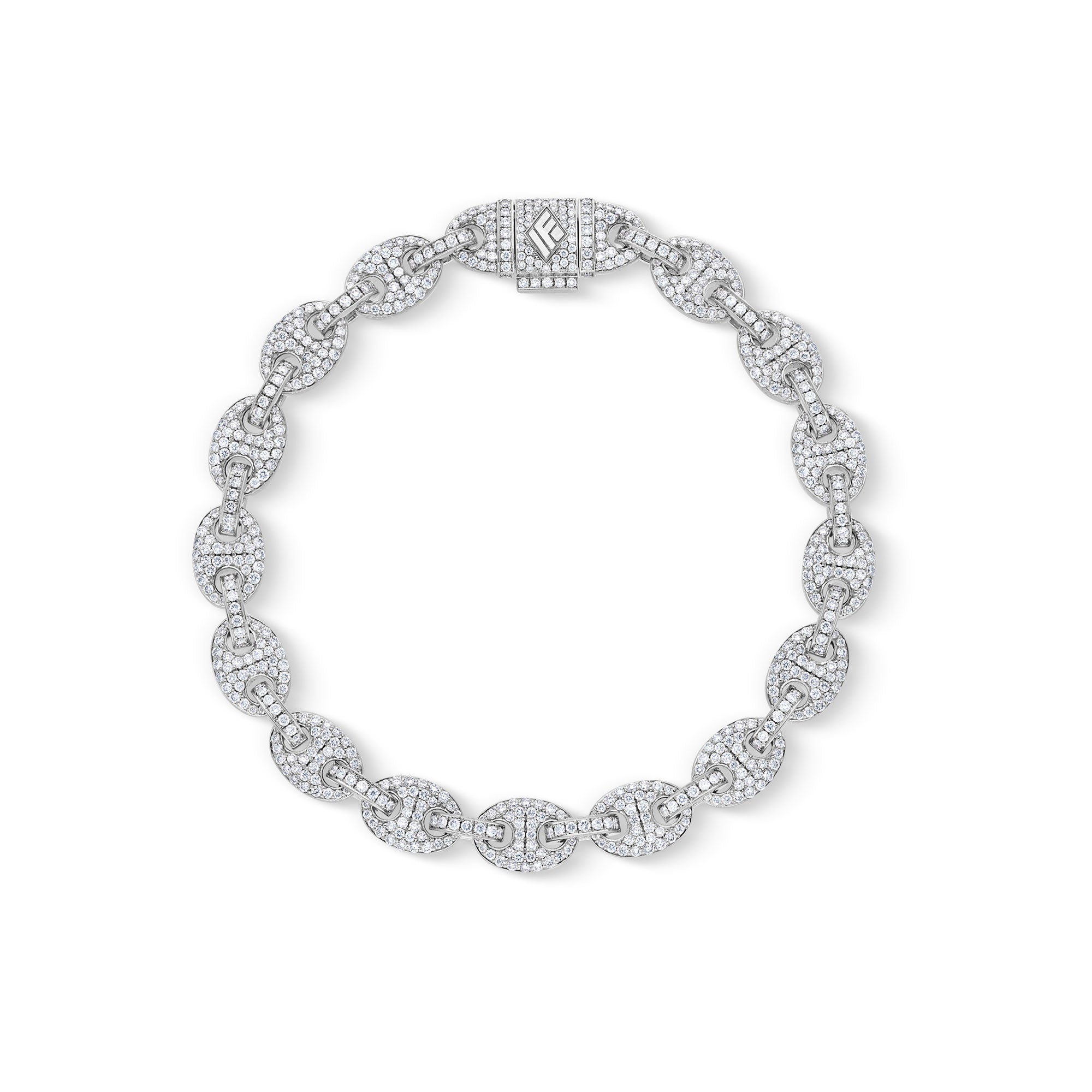 Diamond Ocean Link Bracelet (7mm)