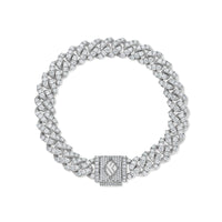 Diamond Cuban Link Bracelet (9mm, Prong Set)