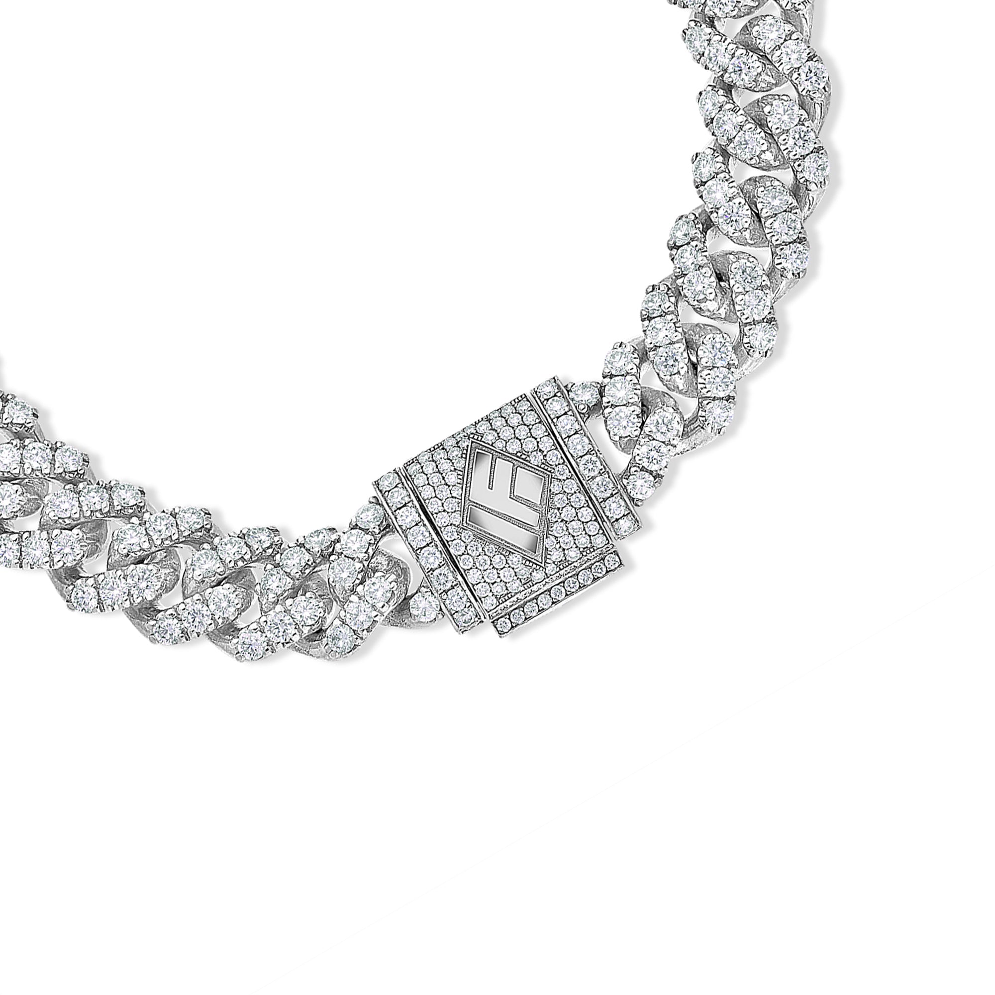 Diamond Cuban Link Bracelet (9mm, Prong Set)