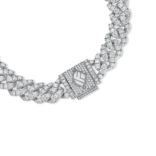 Diamond Cuban Link Bracelet (9mm, Prong Set)