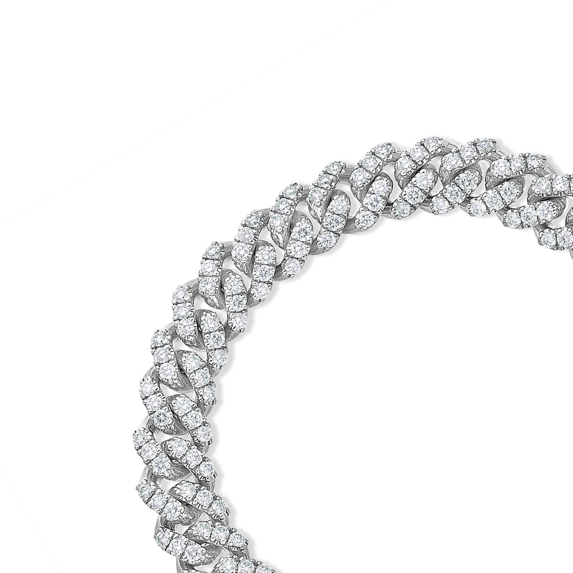 Diamond Cuban Link Bracelet (9mm, Prong Set)