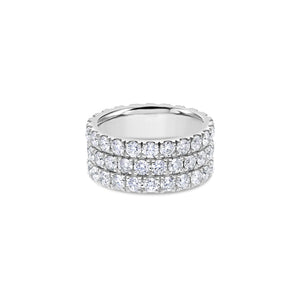 Micro Elle Eternity Ring (3-Row)