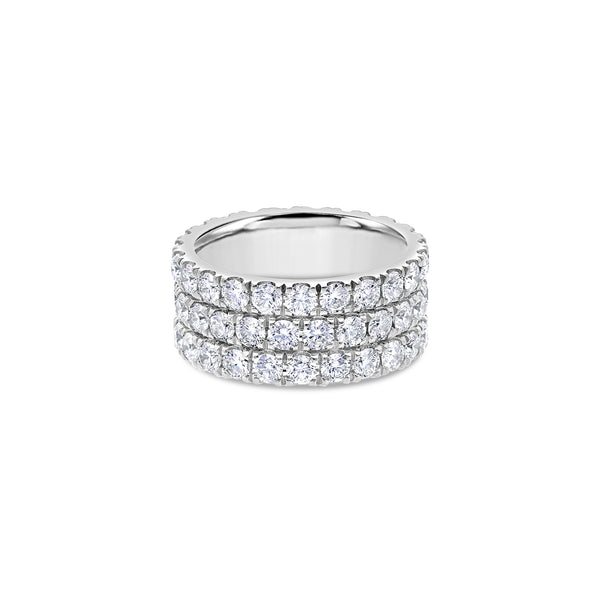 Micro Elle Eternity Ring (3-Row)