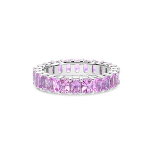 Luna Pink Sapphire Eternity Ring (Emerald Cut)