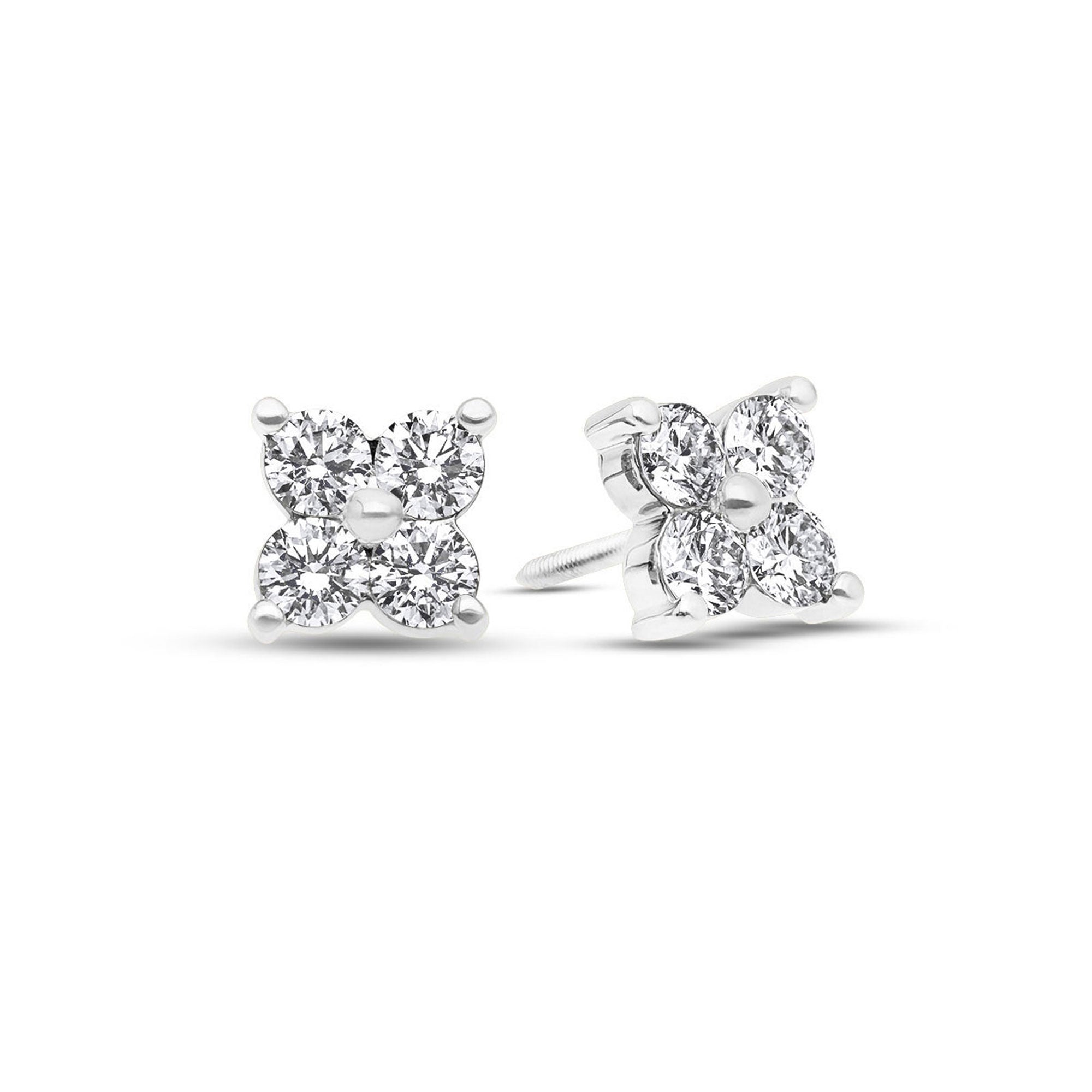 Fortuna Diamond Cluster Earrings