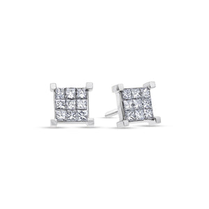 Micro Davin Diamond Cluster Earrings