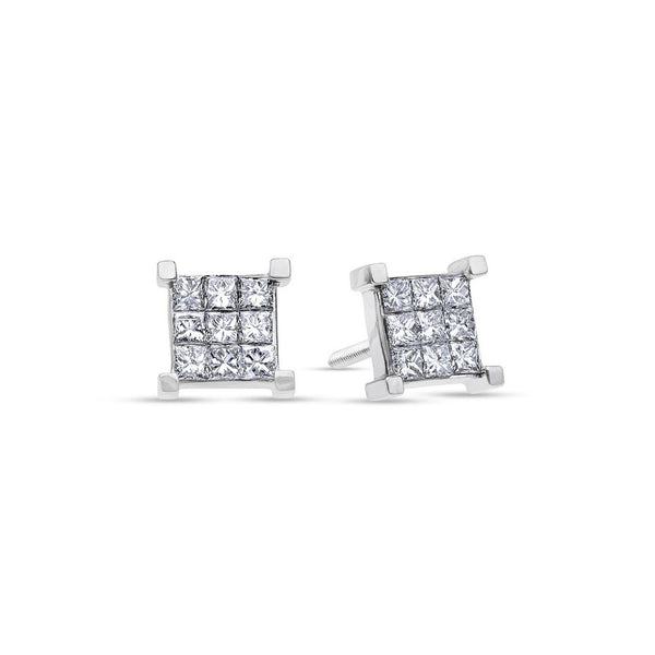 Micro Davin Diamond Cluster Earrings