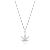 Micro Cannabis Leaf Piece (Solid Gold)