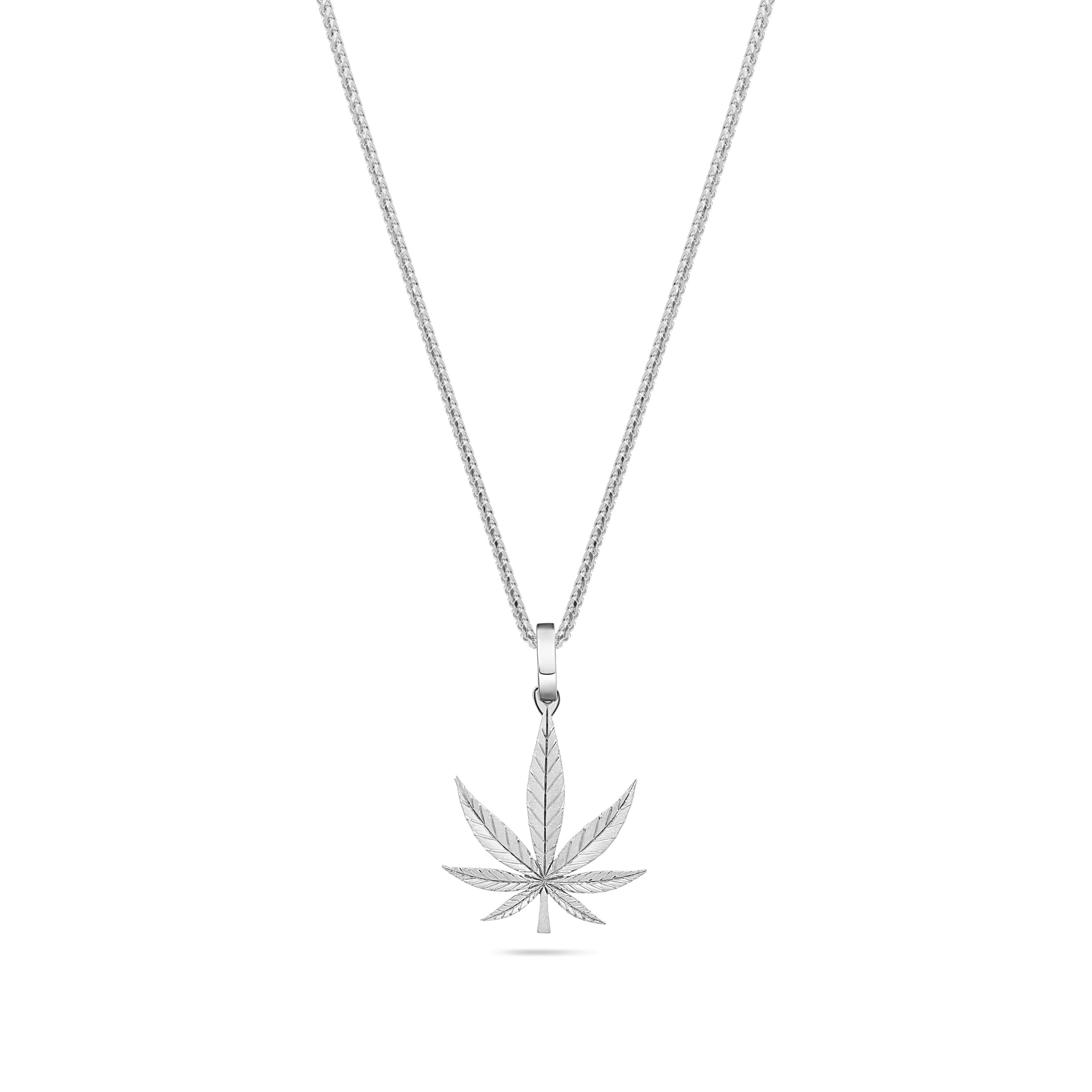 Micro Marijuana Leaf Piece (Solid Gold)