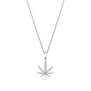 Micro Cannabis Leaf Piece (Solid Gold)