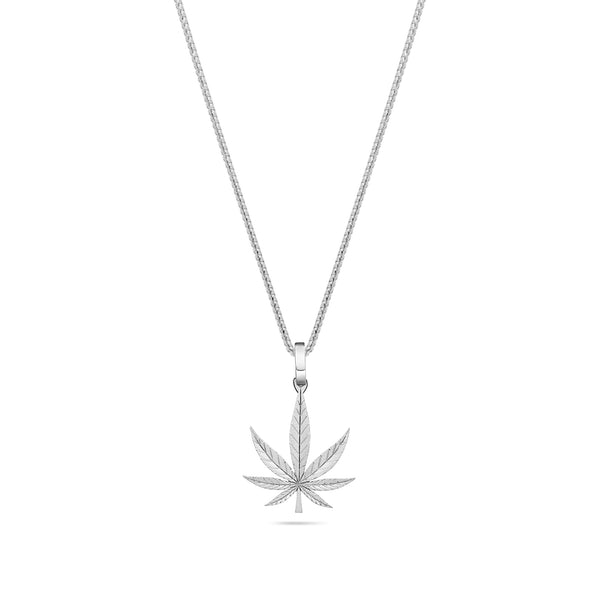 Micro Cannabis Leaf Piece (Solid Gold)