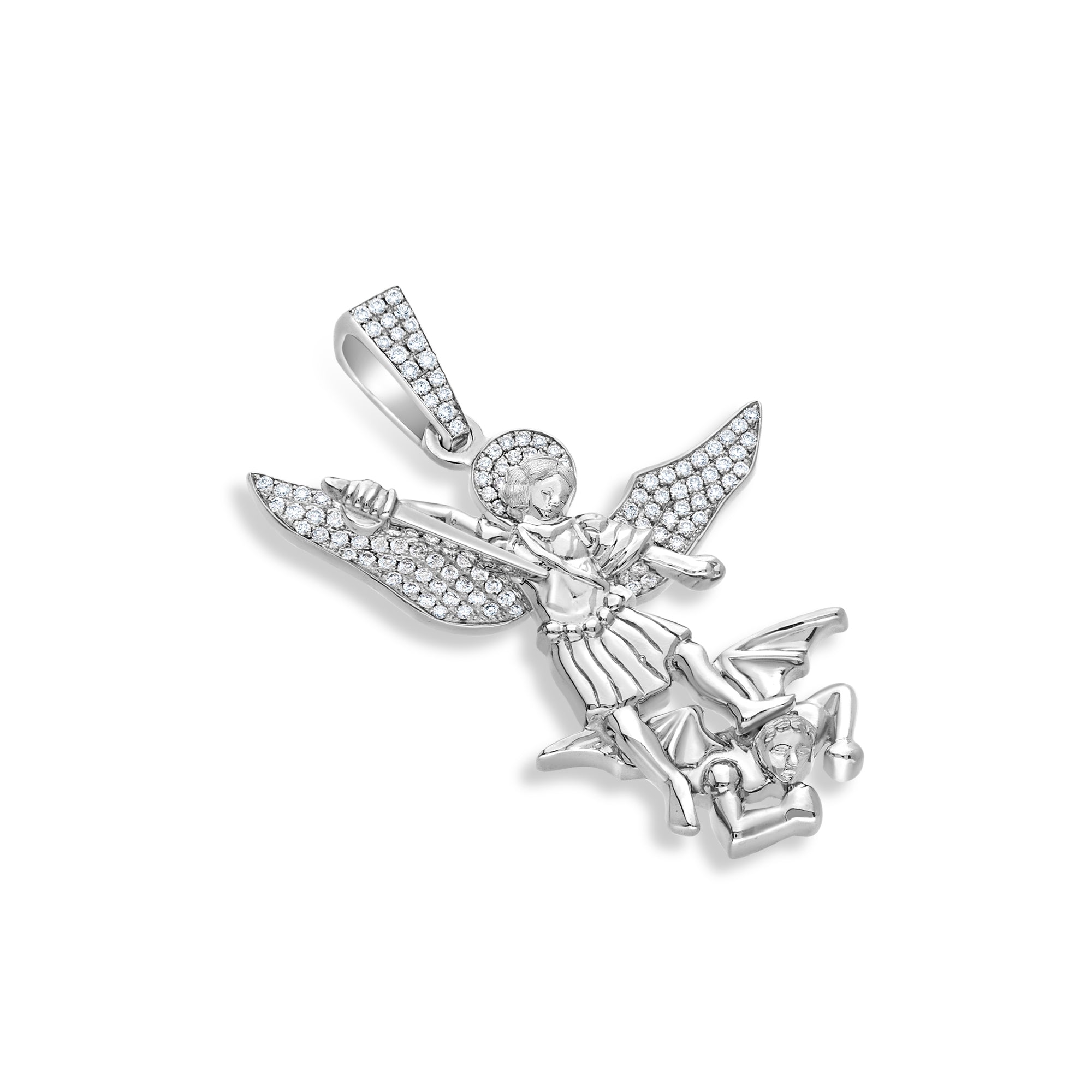 Micro Saint Michael Arch Angel Piece Partially Iced